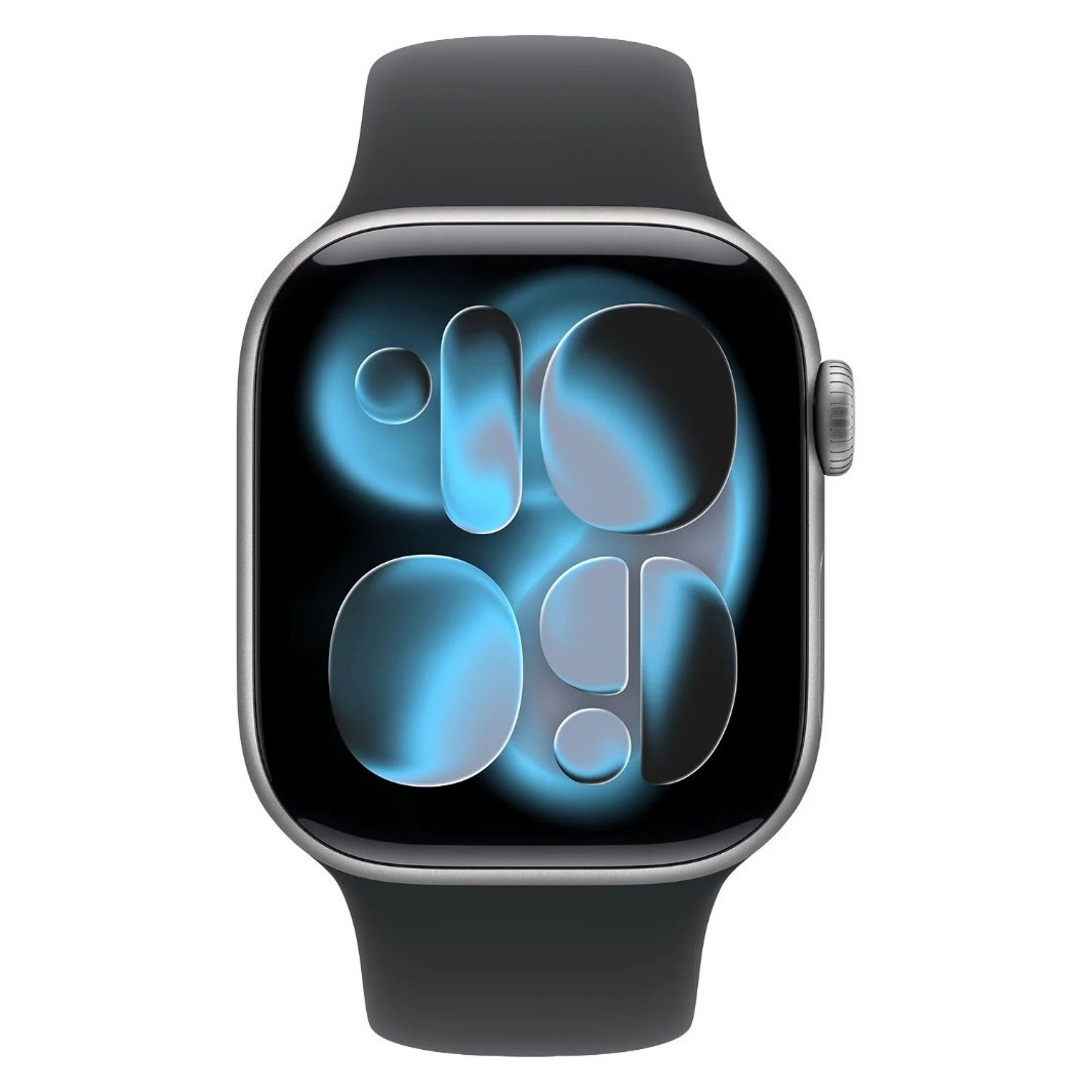 SMARTWATCH APPLE SERIES 11 GPS 42MM ALUMÍNIO CINZENTO BRACELETE DESPORTO PRETO